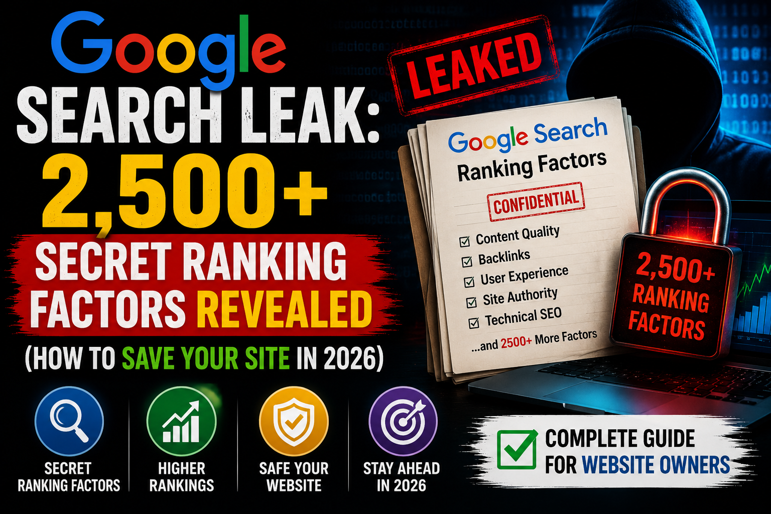 Leaked Google Search API documents showing 2,500 secret ranking factors for SEO in 2026